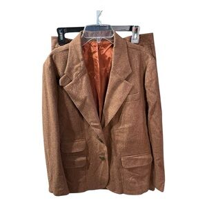 Vintage Jackfin Wool Blend Skirt Suit